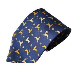 Prancing Reindeer Motif Tie in Original Packaging Made in Italy